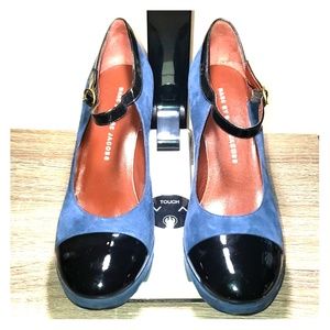 BRAND NEW! Marc Jacobs blue suede pump closed toe.